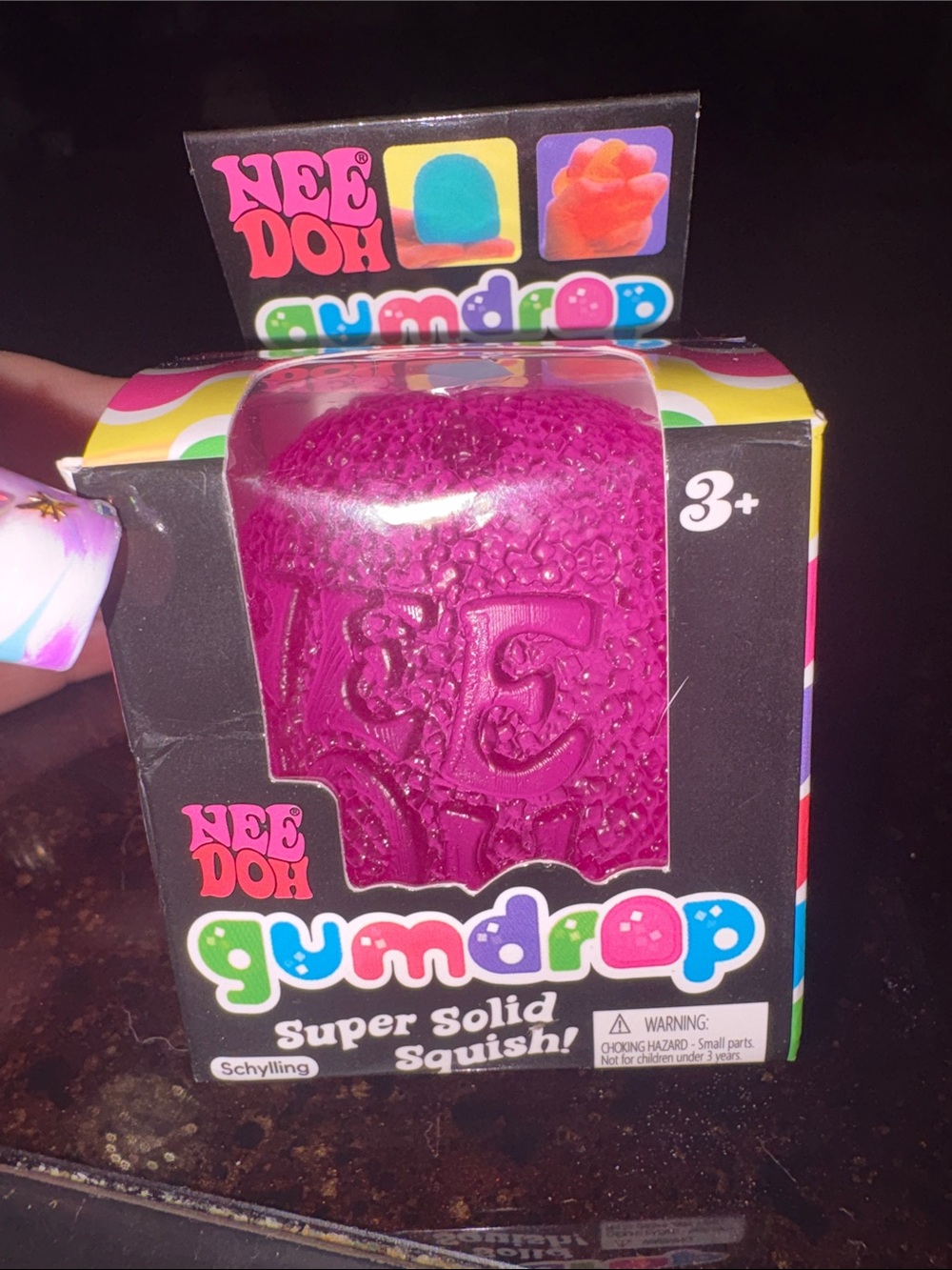 NEEDOH: NIB Gumdrop Super Solid Squish Toy - Magenta $12